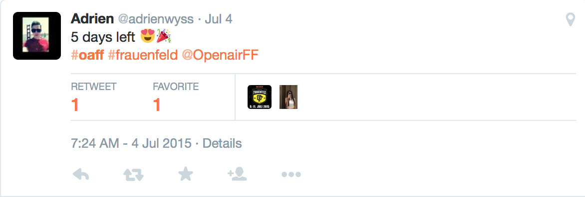Twitter, Vorfreude