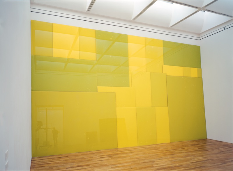 Grosse gelbe Wand - Kunstwerk von Christoph Rütimann