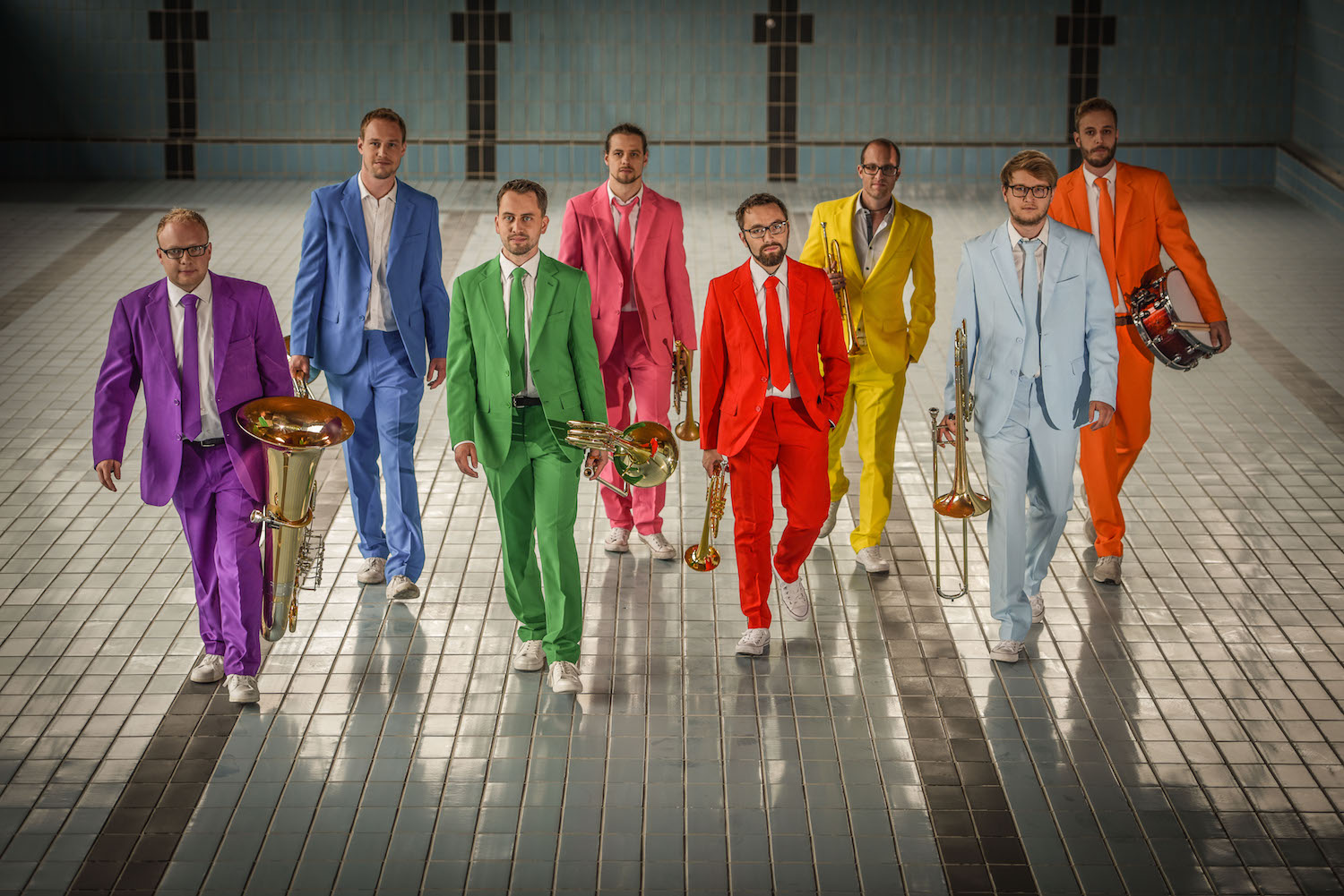 Die Brassband „Unglaublech" – bestehend aus sieben Blechbläsern und einem Schlagzeuger – bereitet ihr fünftes Programm vor. Das Publikum erwartet eine einzigartige Mischung aus Jazz, Pop und Show.