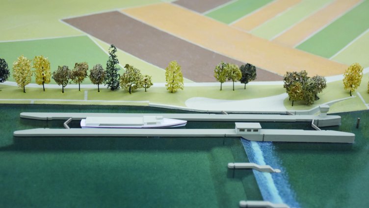 Das Modell zum Bodenseeregulierungsprojekt 1973