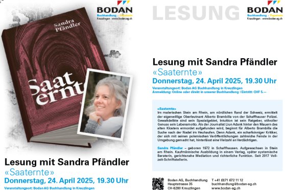 Lesung mit Sandra Pfändler - Saaternte