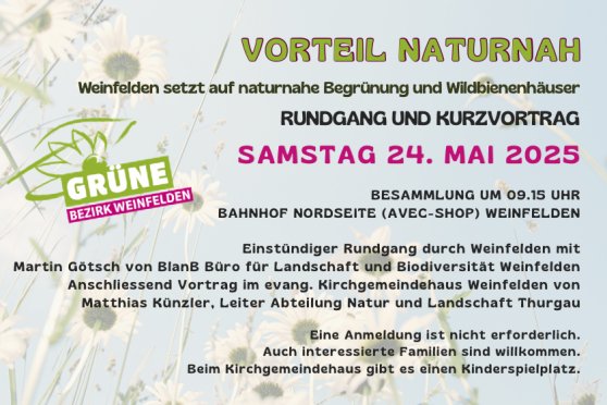 Rundgang und Info Biodiversitätsstrategie Stadt Weinfelden