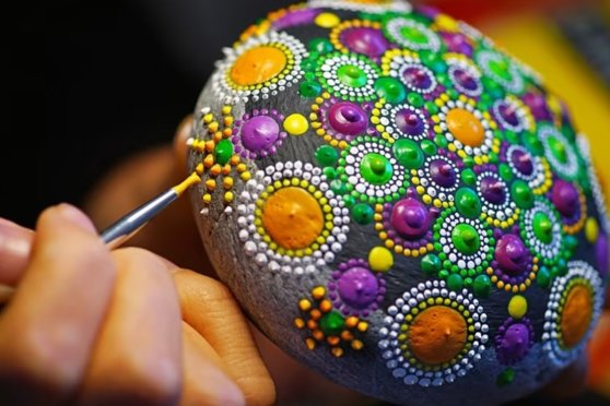 Entschleunigen mit Dot Painting