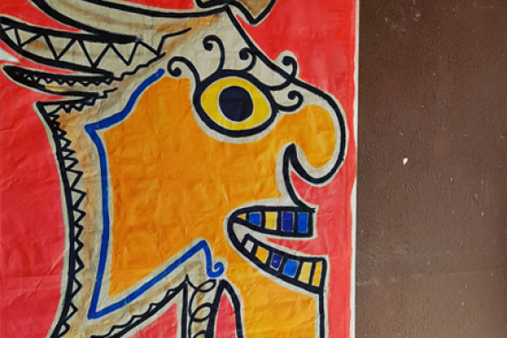 Kreatives Malen auf Leinwand