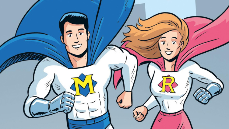 Superheld Bionicman liest vor