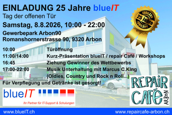 Tag der offenen Tür - 25 Jahre blueIT.ch
