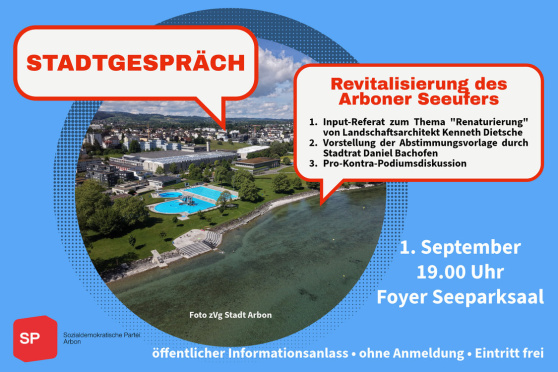 Stadtgespräch: Revitalisierung des Arboner Seeufers