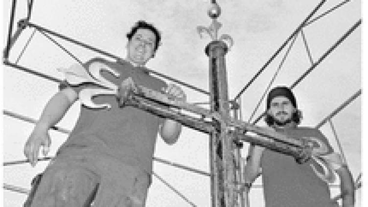 Auch der «Bote» ist in der Turmspitze